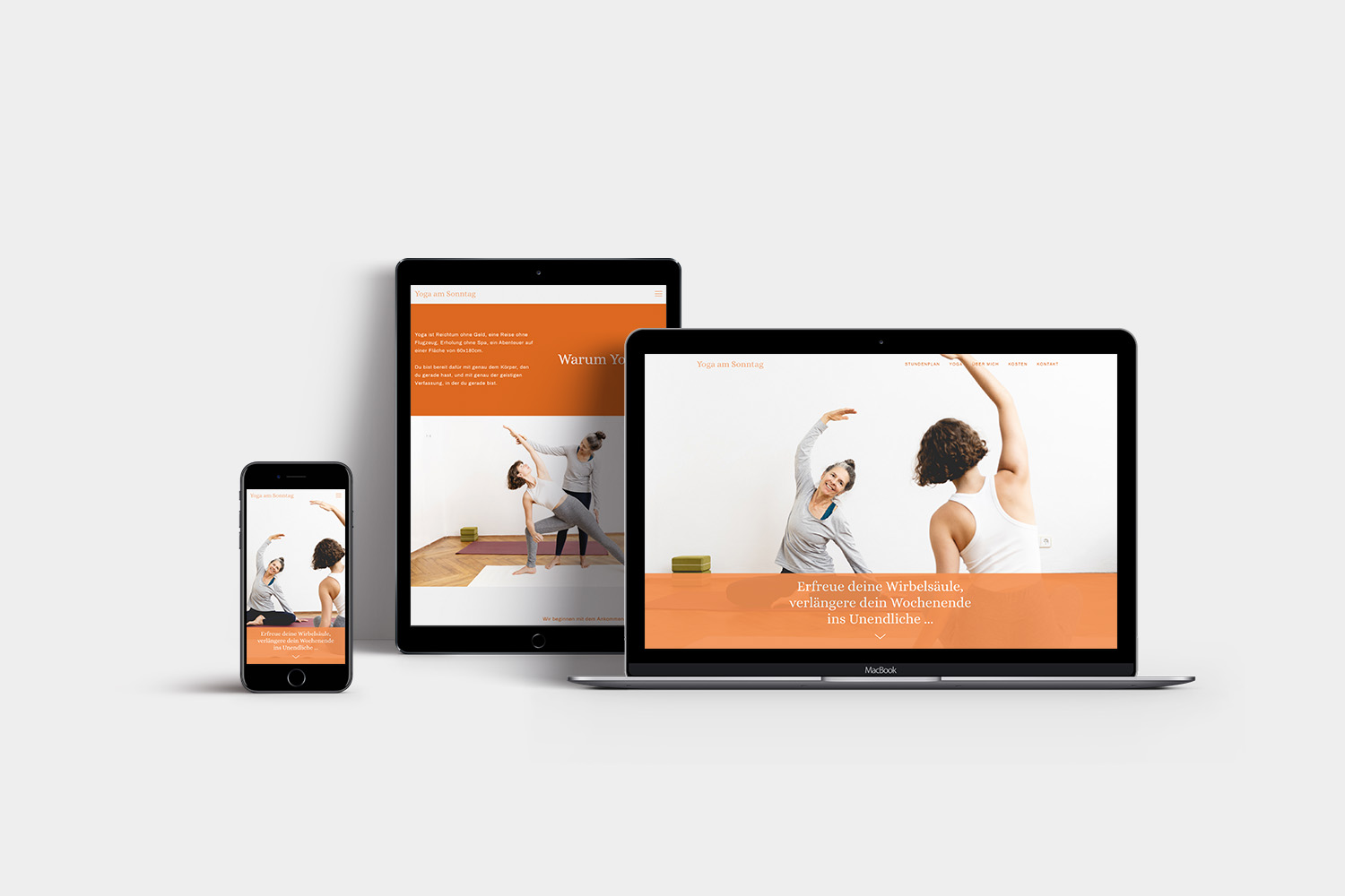 Webdesign Yogaseite